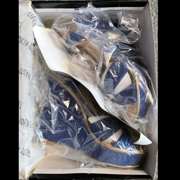 Colin Stuart Cobalt & Silver Wedges 😍 - Picture 4 of 4
